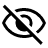 Icon showing an item is not visible